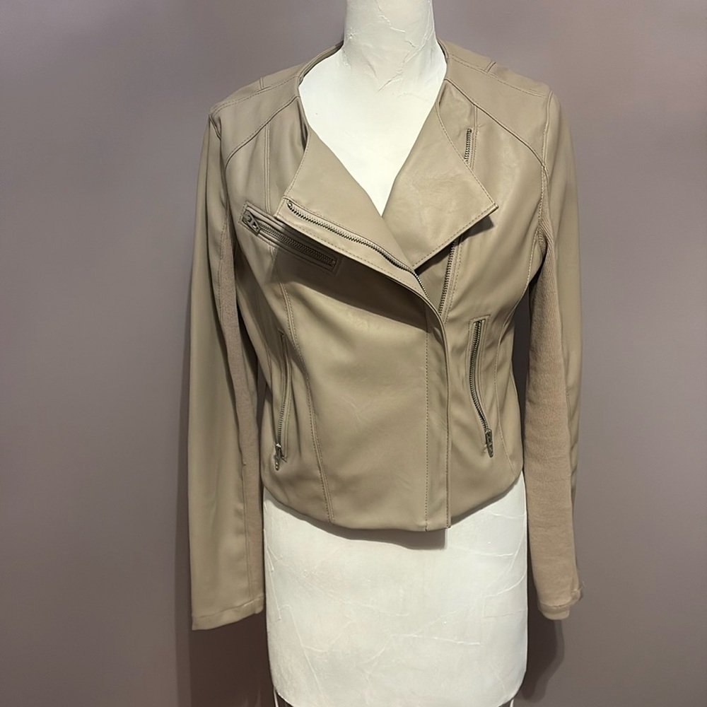 Blanket NYC Faux leather moto jacket